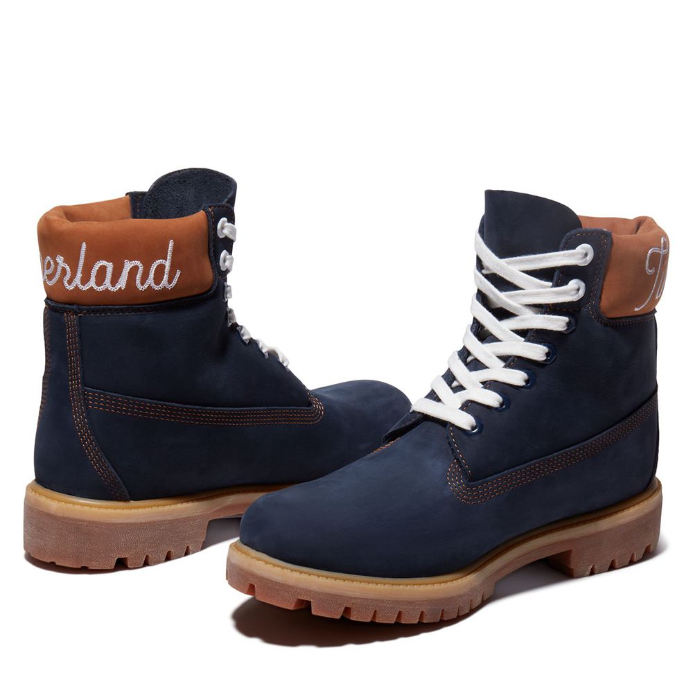 Timberland 6-Inch Μποτακια Ανδρικα Σκουρο Μπλε - Premium Waterproof - Greece 1978406-RC